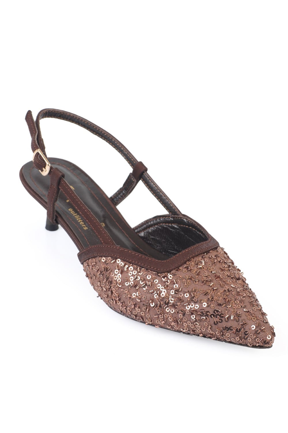 Capone Marianna Genuine Leather Lined Sequin Open Back Women  Shoe