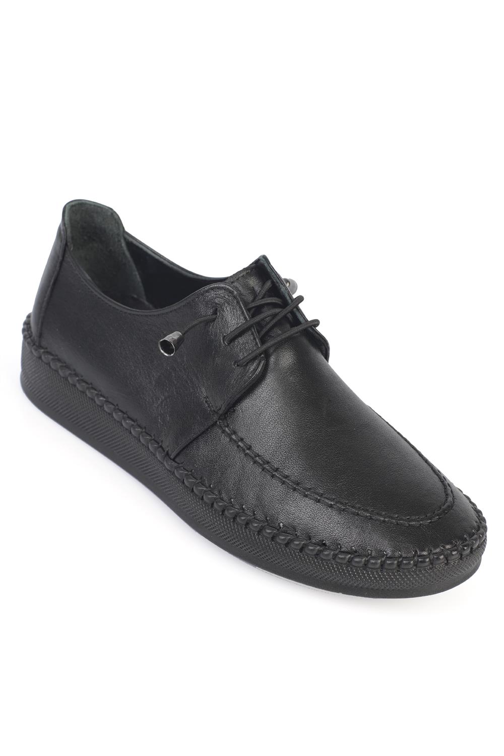 Capone Michele Genuine Leather Soft Comfort Sole Women Black Ballet Flat