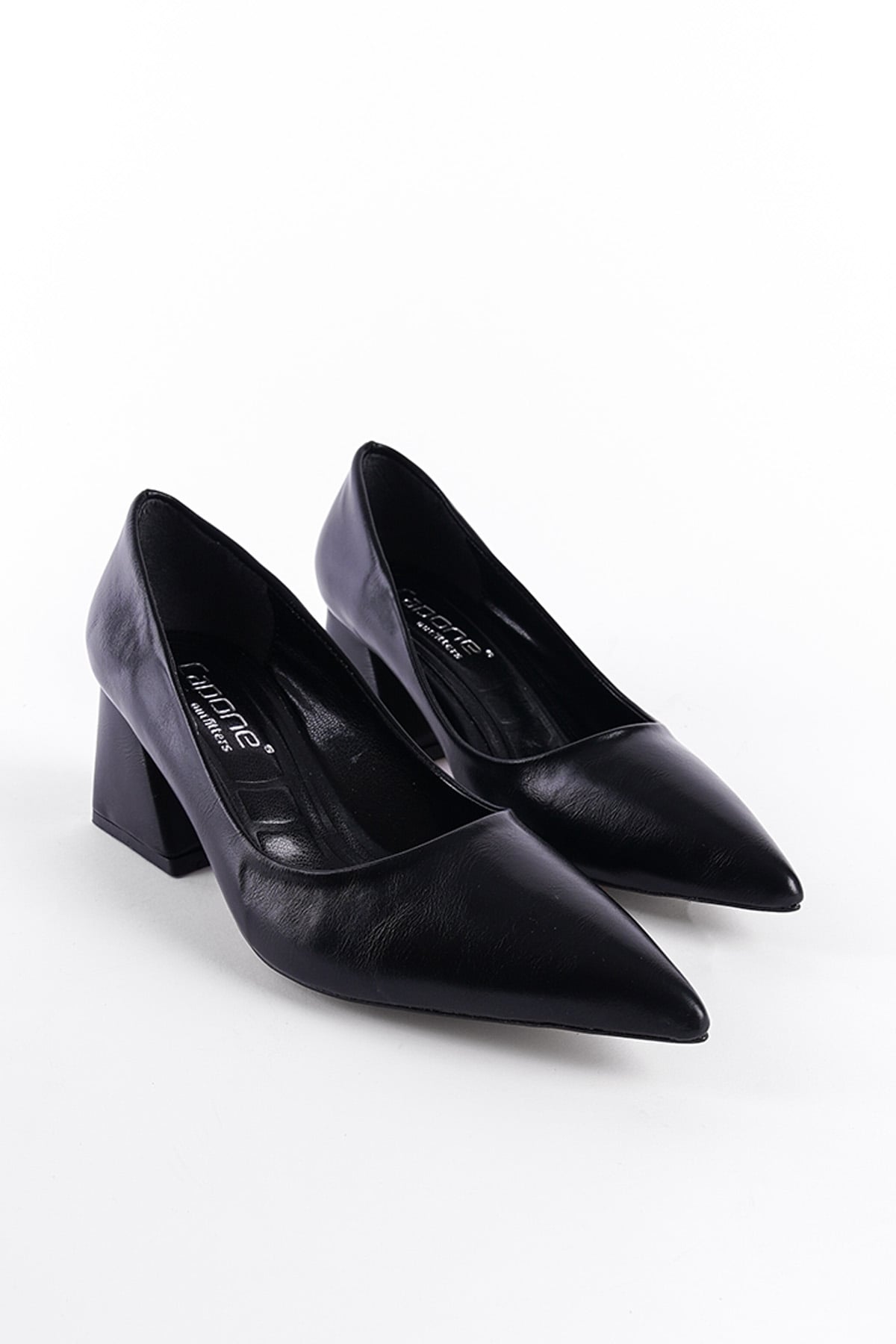 Capone Mid Heel Soft Padded Insole Women Black Shoes