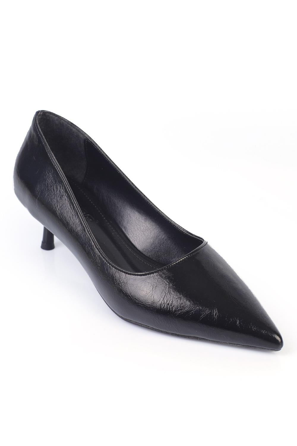 Capone Mid-Heeled Women Black Stiletto