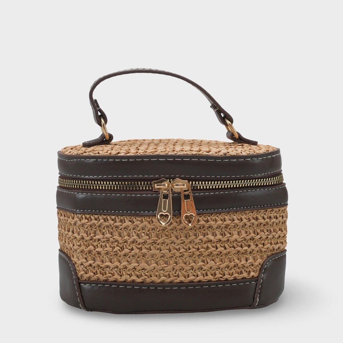 Capone Monte Carlo Raffia Look Box Shape Chain Strap Women Mink Bag