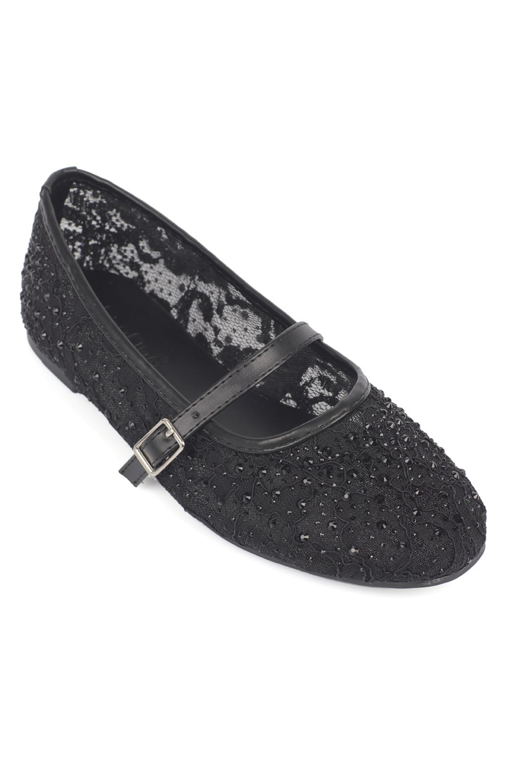Capone Norean Lace Mesh Embroidered Women  Ballet Flat