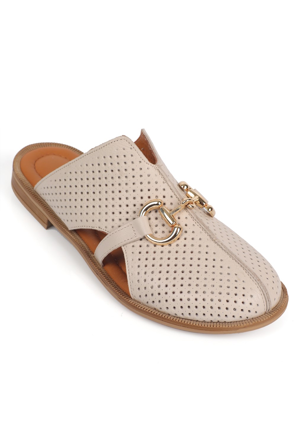 Capone Outfitters 2504 Women Beige Mule