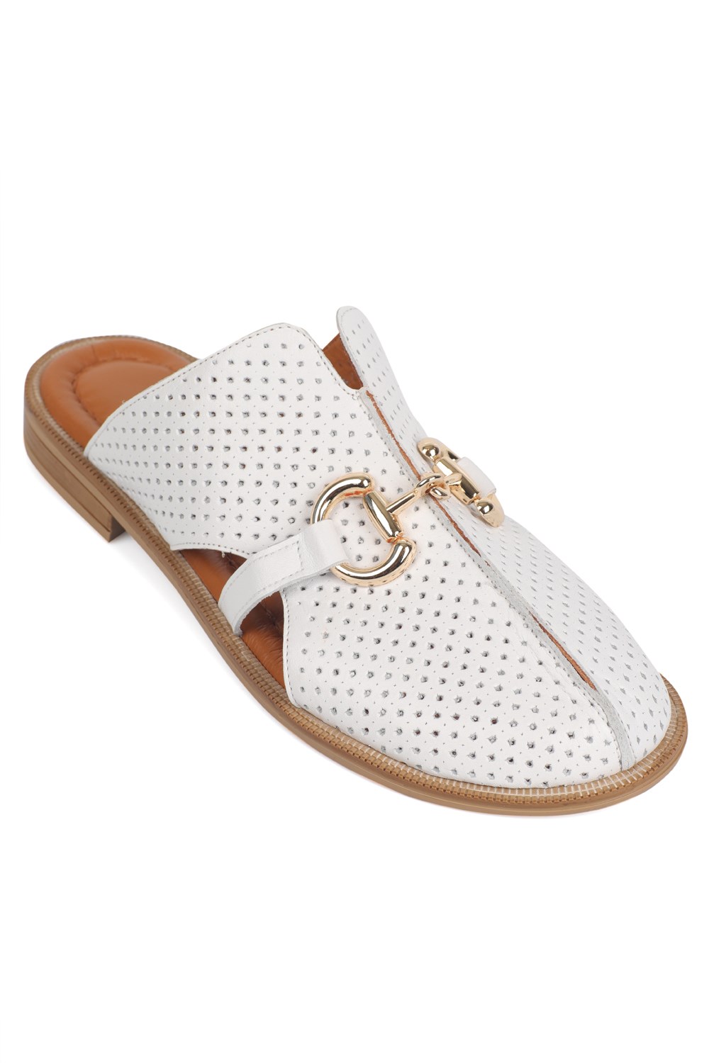Capone Outfitters 2504 Women White Mule