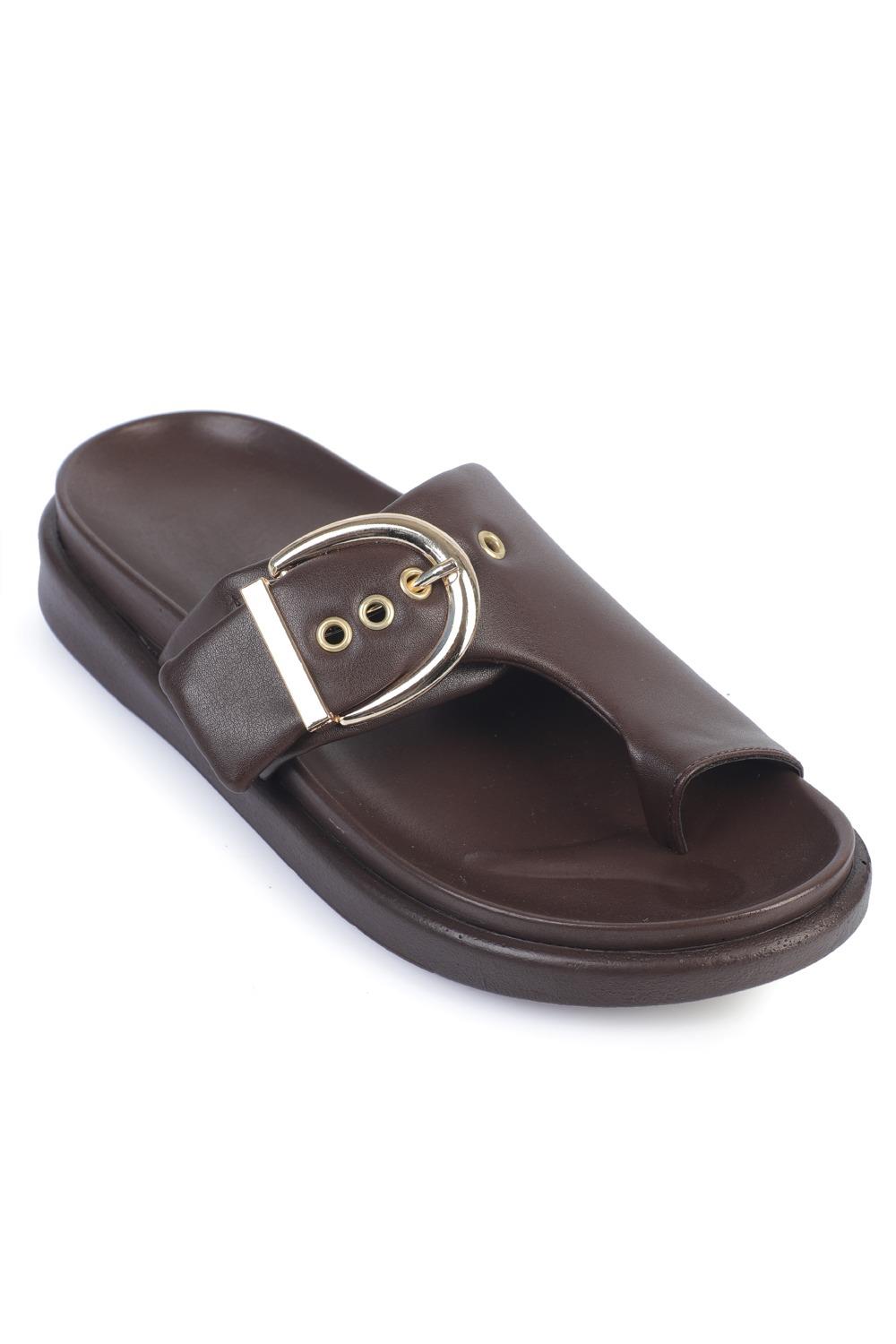 Capone Outfitters 2524 Women Dark Brown Sandal