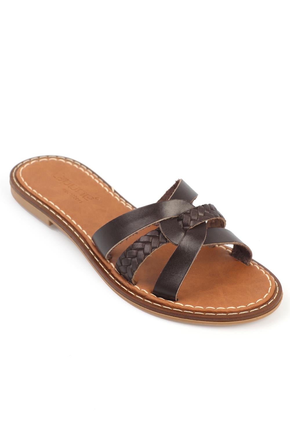 Capone Outfitters 845 Women Dark Brown Sandal