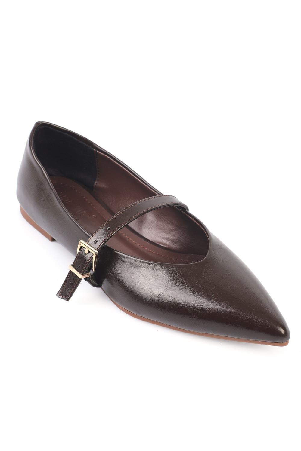 Capone Outfitters F94 Women Brown Ballerina