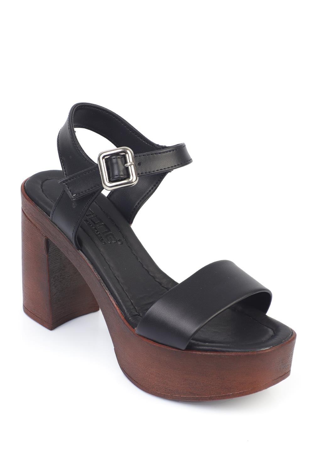 Capone Platform Single Strap Women Black Sandals
