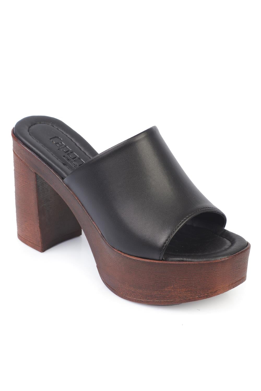 Capone Platform Single Strap Women Black Sandals