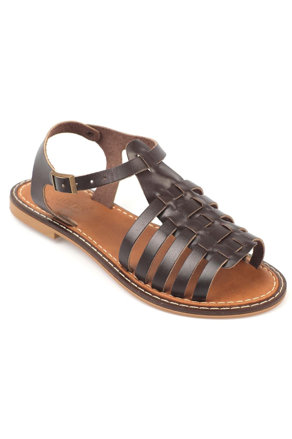 Capone Round Toe Gladiator Band Woman Leather Sandals