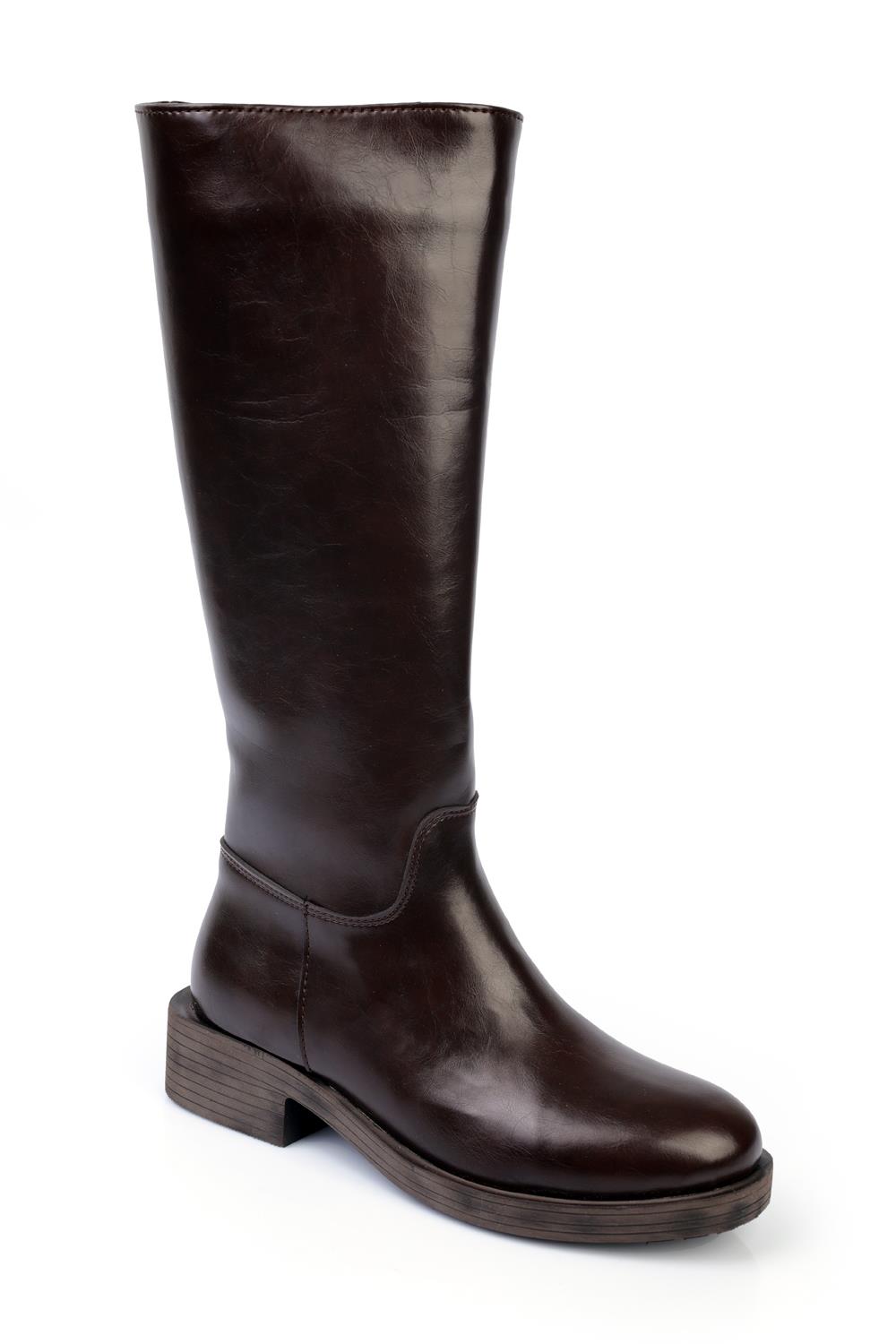 Capone Round Toe Women Brown Boots