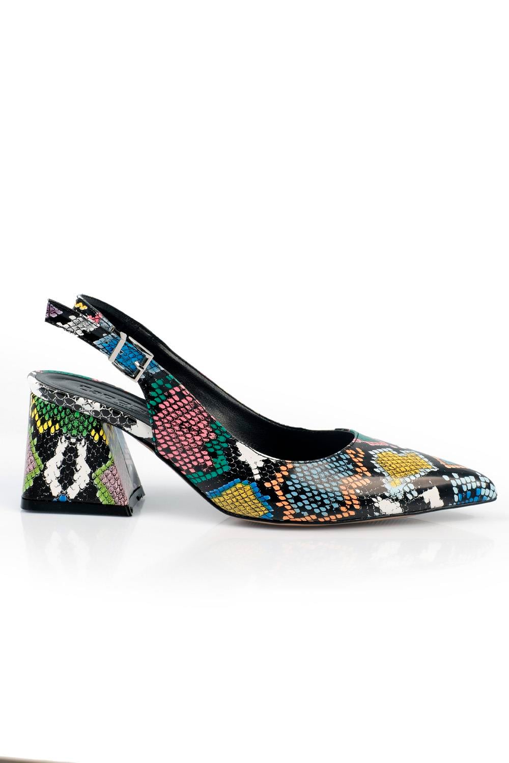 Capone Soft Padded Insole Women Multicolored Heeled Shoes