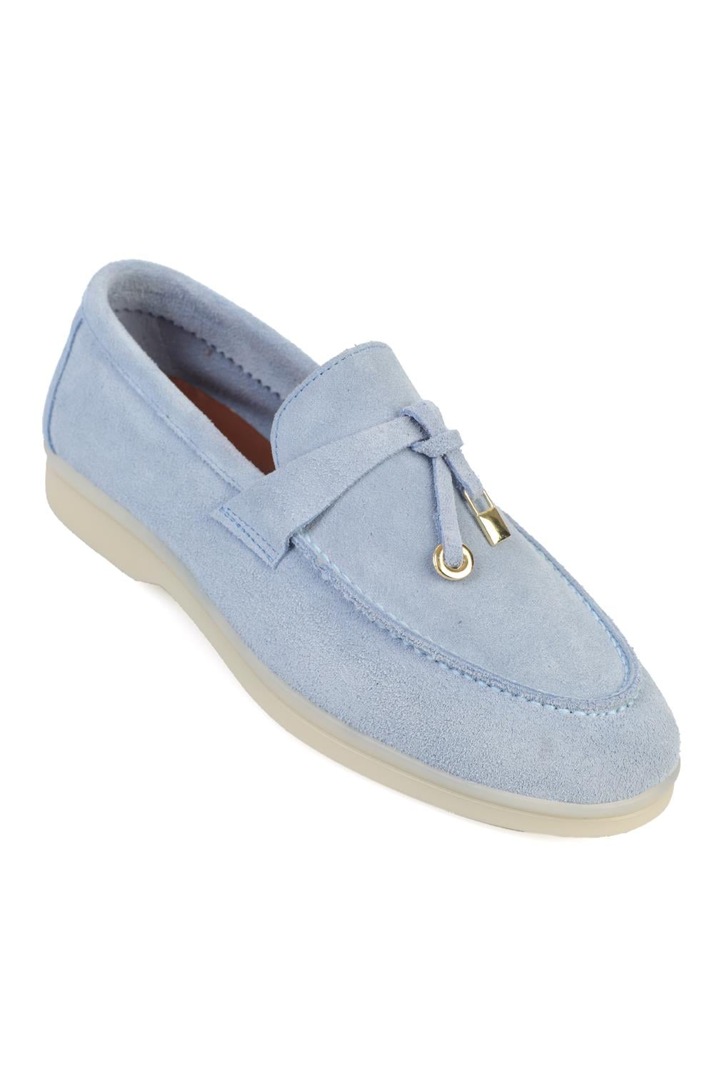 Capone Vikki Genuine Leather Women Baby Blue Loafer