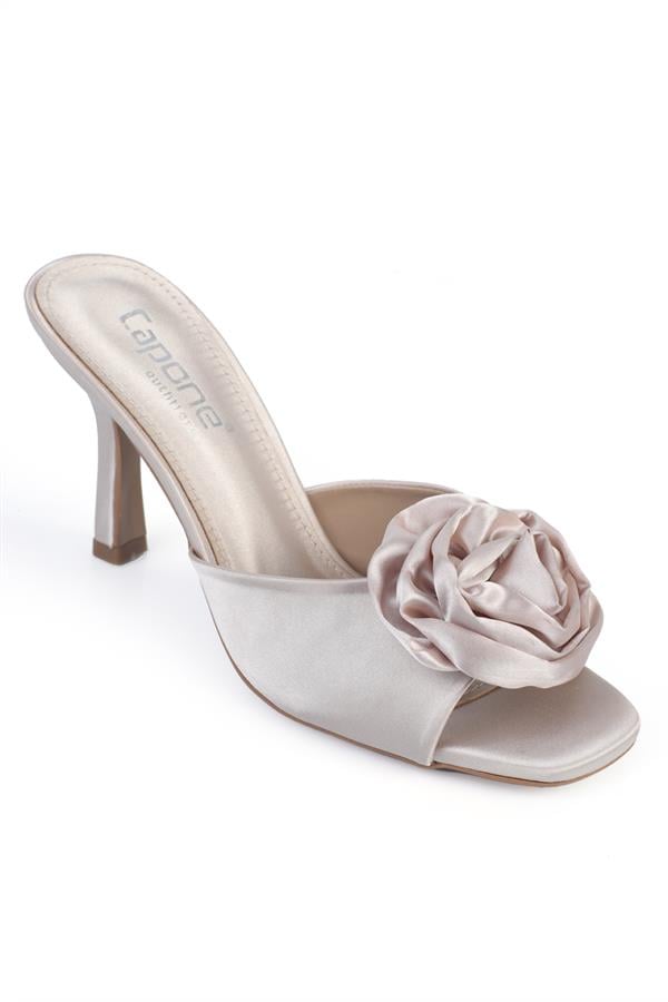 Capone Lou Medium Heel Floral Satin Women Dore Sandals