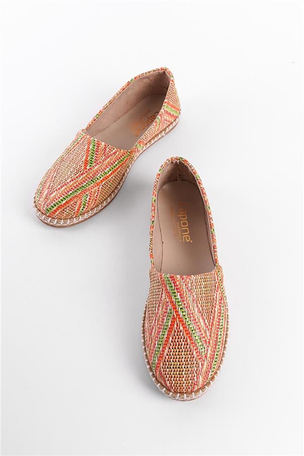 Capone Pasarella 001 Women Green Orange Espadrille image 4