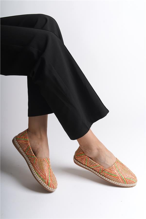 Capone Pasarella 001 Women Green Orange Espadrille image 5