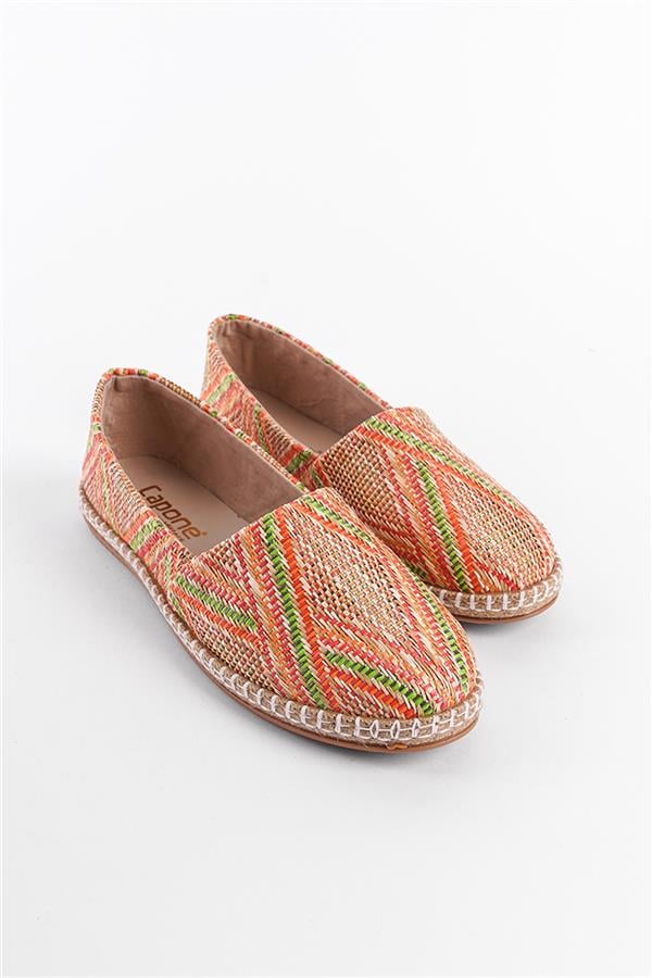 Capone Pasarella 001 Women Green Orange Espadrille image 1