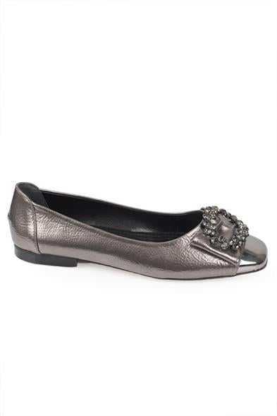 Capone 058 Women Platinum Cristal Embellished Ballet Flats image 4