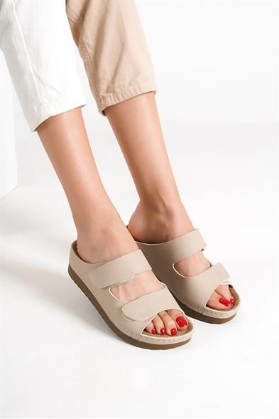Capone 107090 Women Beige Slingback Comfort Anatomical Sandals image 2