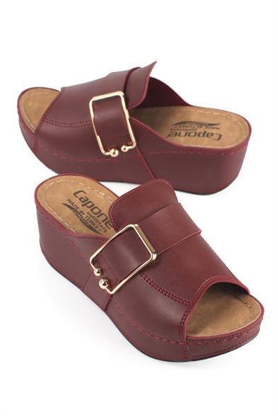 Capone Kacie 612245 Women Burgundy Slingback Comfort Anatomical Sandals image 2