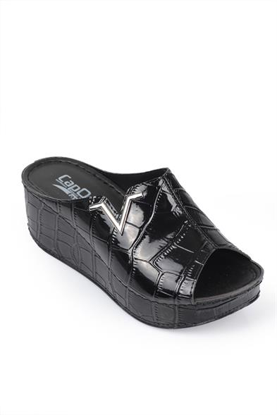 Capone Kailey 6145 Women Black Platform V Clip Accessory Sandals