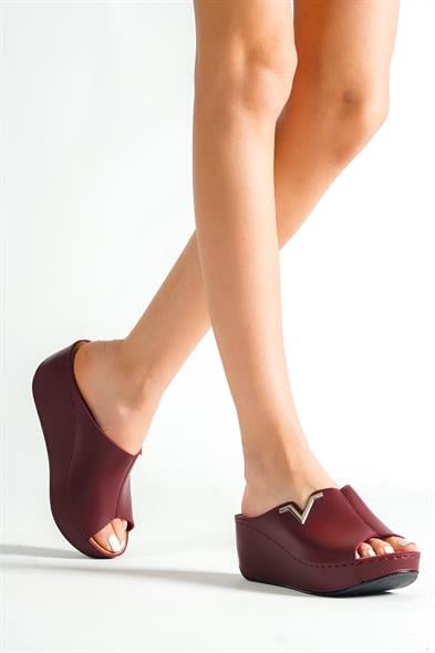 Capone Kailey 6145 Women Burgundy Platform V Clip Accessory Sandals image 2