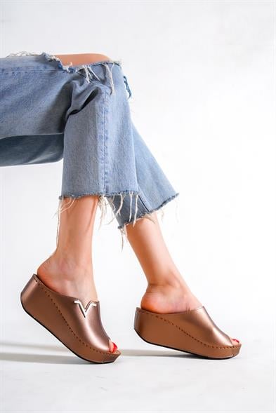 Capone Kailey 6145 Women Copper Platform V Clip Accessory Sandals image 6