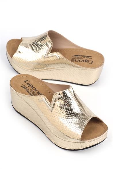 Capone Kailey 6145 Women Gold Platform V Clip Accessory Sandals image 4