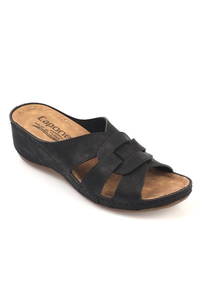 Capone Kamila 6319 Women Black Slingback Comfort Anatomical Sandals