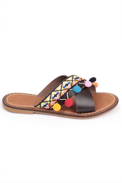Capone Mada 8084 Genuine Leather Cross Band Women Brown Sandals image 4