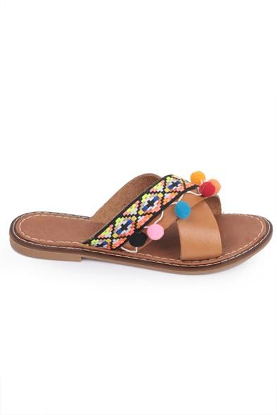 Capone Mada 8084 Genuine Leather Cross Band Women Tan Sandals image 4
