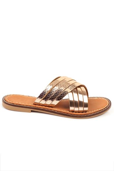 Capone Maddy 8098 Genuine Leather Cross Band Women Rose Sandals image 3