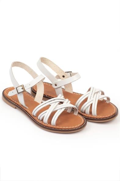 Capone Darya 830 Genuine Leather Women White Slingback Sandals image 3
