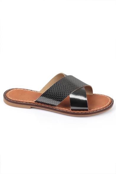 Capone 881 Genuine Leather Cross Band Women Platinum Sandals image 4