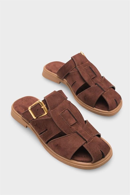 Capone  Alanna Suede Look Gladiator Women Sued Brown Sandal image 3