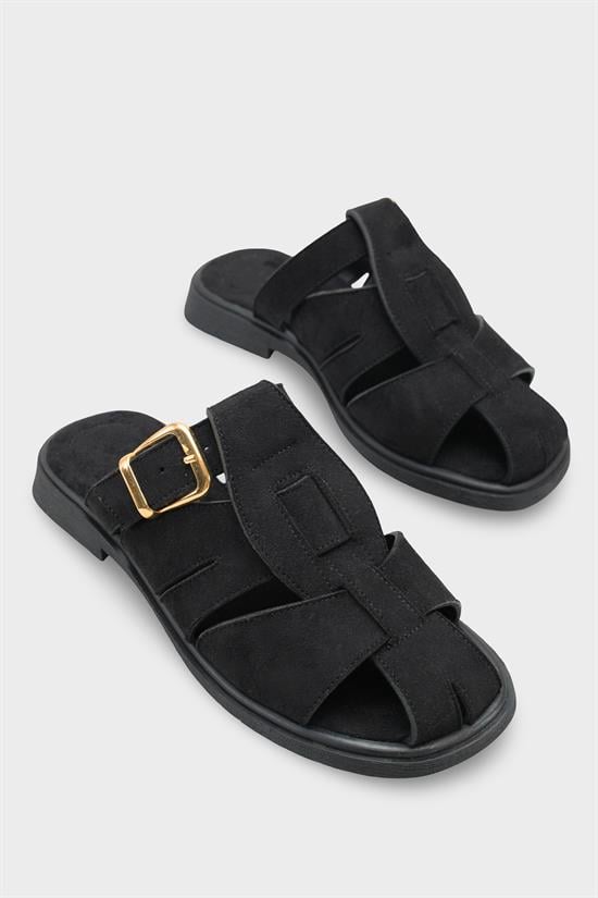 Capone  Alanna Suede Look Gladiator Women Sued Black Sandal image 3