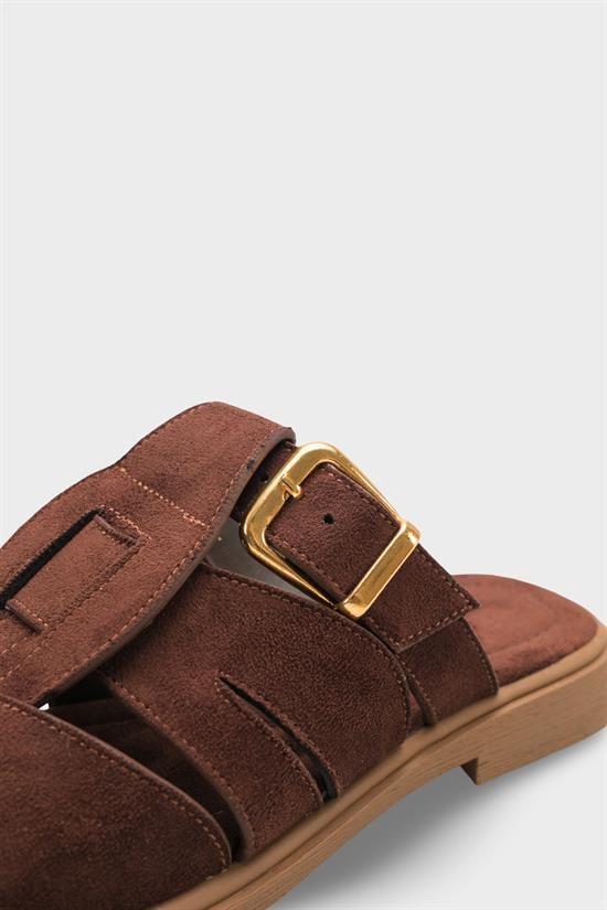 Capone  Alanna Suede Look Gladiator Women Sued Brown Sandal image 5
