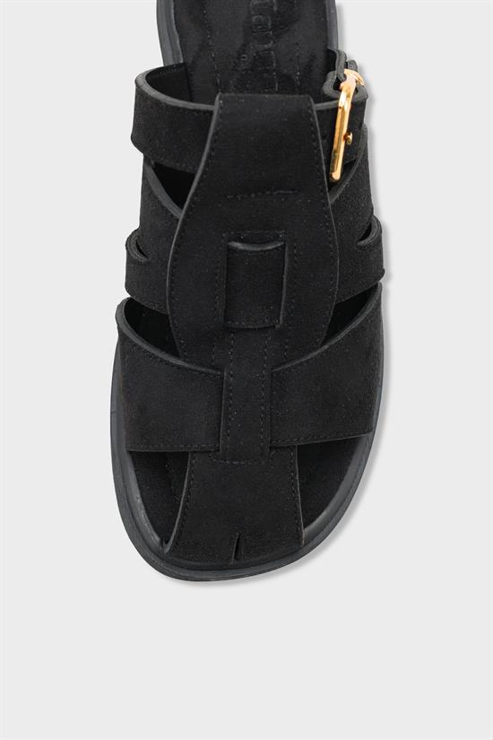 Capone  Alanna Suede Look Gladiator Women Sued Black Sandal image 4