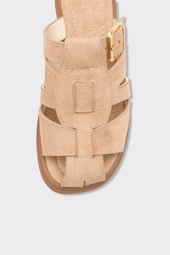 Capone  Alanna Suede Look Gladiator Women Sued Mink Sandal image 4