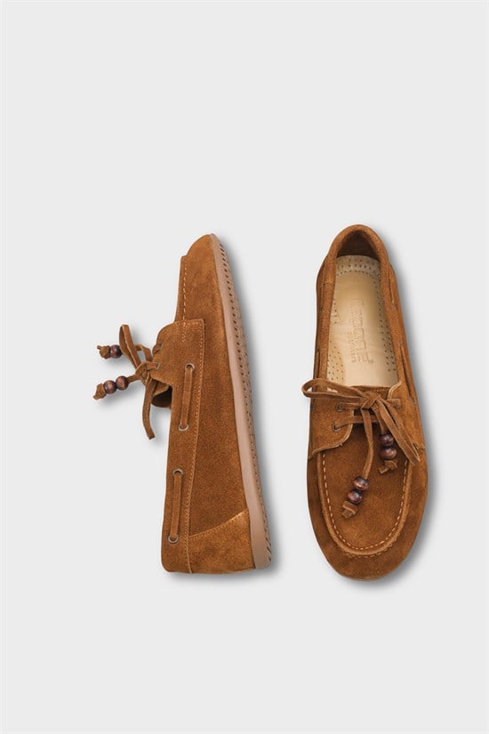 Capone Almir Genuine Leather Suede Beaded Tassel Comfort Women Walnut Loafer image 5