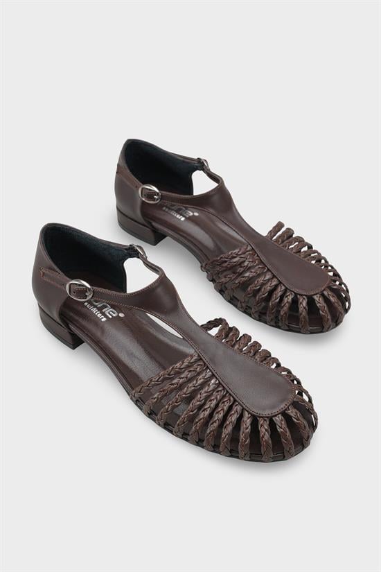 Capone Arleen Woven Low Heel Women Brown Ballet Flat image 3