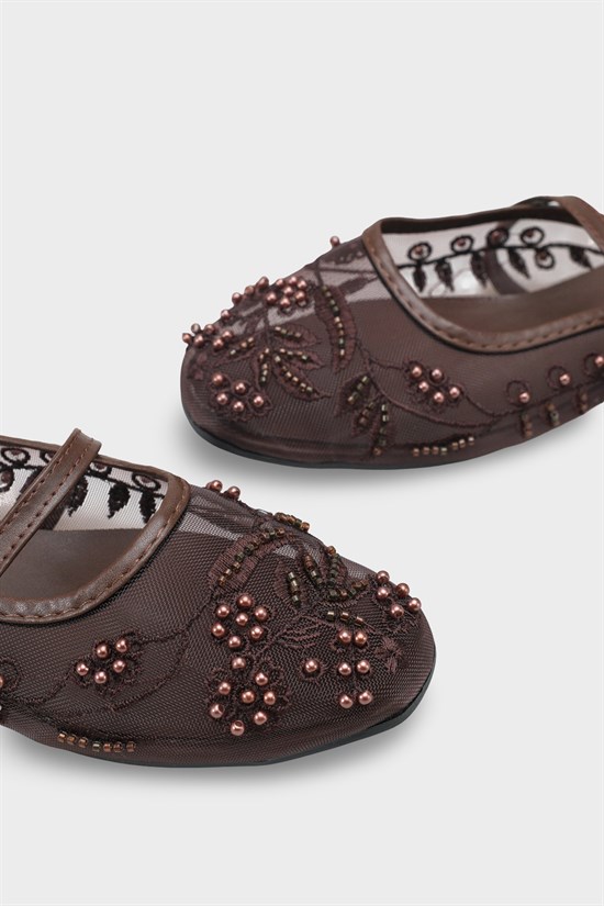 Capone Avie Lace Mesh Embroidered Women  Mule image 5