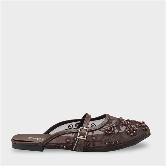 Capone Avie Lace Mesh Embroidered Women  Mule image 2