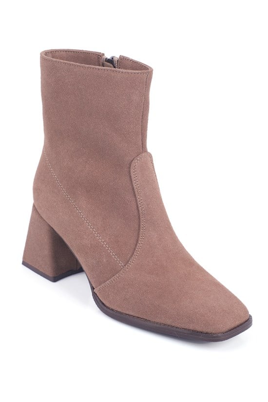 Capone Blunt Toe Side Zipper Woman Booties