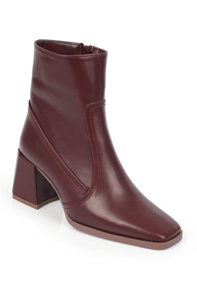 Capone Blunt Toe Side Zipper Woman Booties