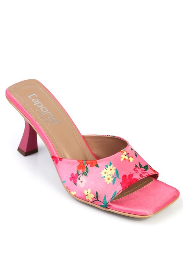 Capone Maura Blunt Toe Single Band Hourglass Heel Woman Sandals