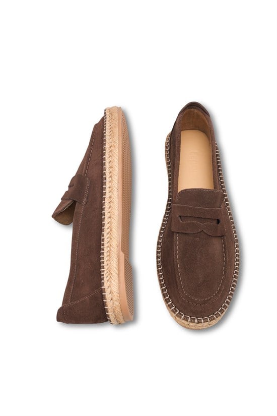 Capone Boris Genuine Leather Suede Espadrille Sole Men Loafer image 5