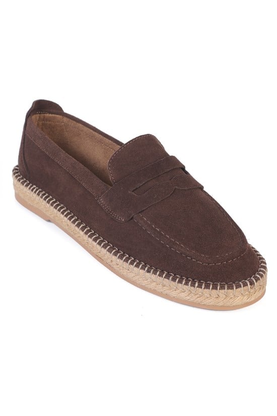 Capone Boris Genuine Leather Suede Espadrille Sole Men Loafer