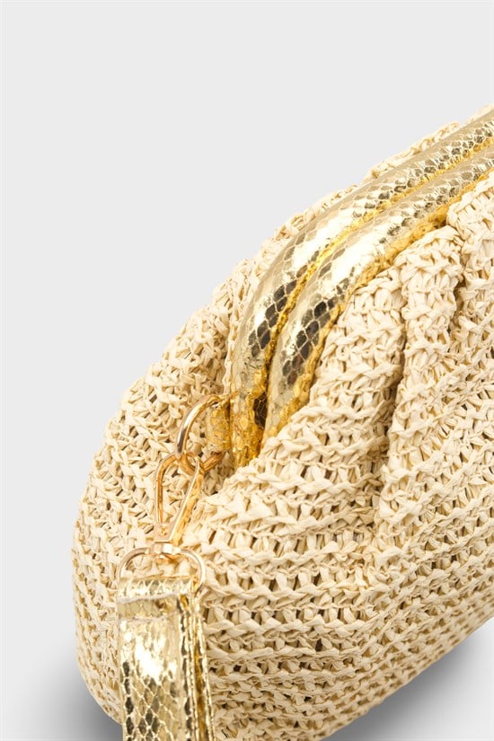 Capone Capri Raffia Look Drawstring Women Beige Bag image 5