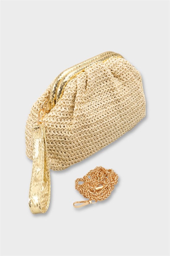Capone Capri Raffia Look Drawstring Women Beige Bag image 4